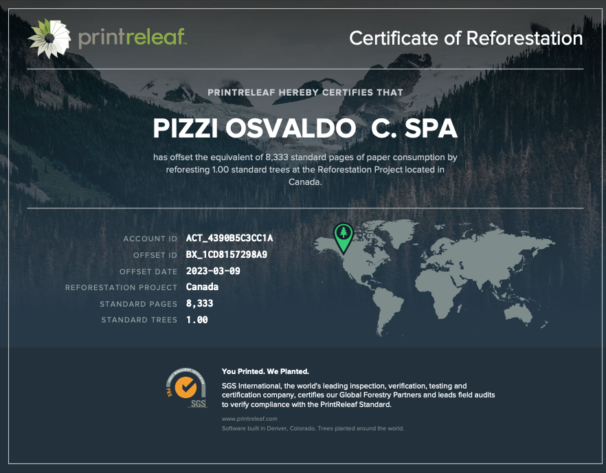 Certificazione PrintReleaf